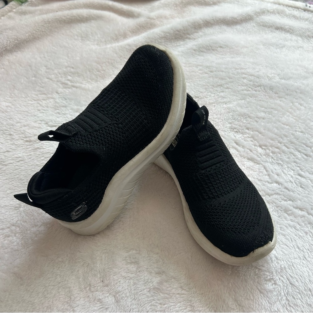 Kids Skechers Memory Foam Black Slip-On Sneakers